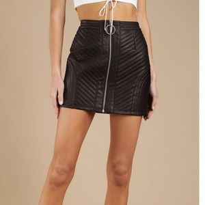 Tobi Faux Leather Bodycon Skirt